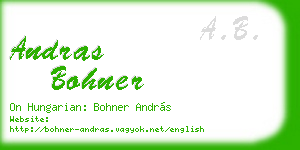 andras bohner business card